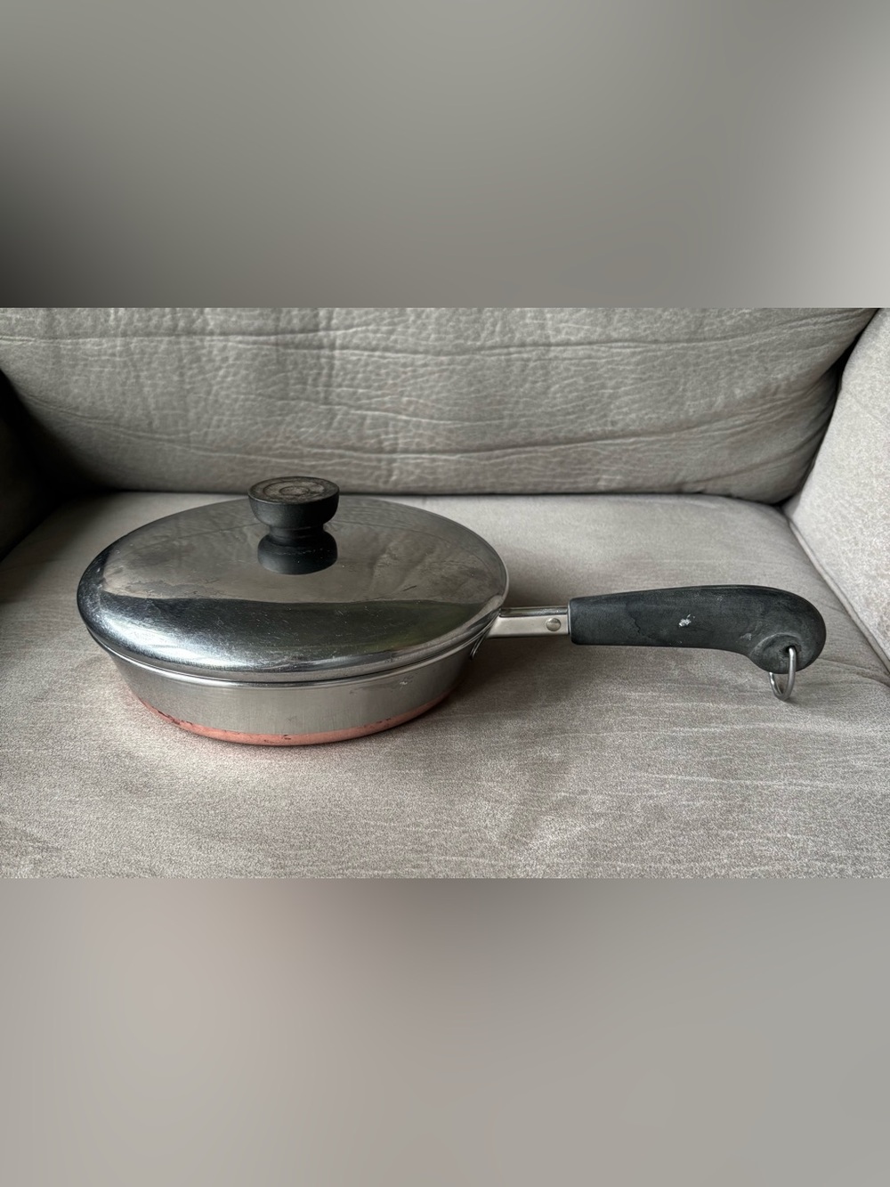 Revere Ware 1801 Copper Bottom 8” Frying Pan Skillet w/Lid